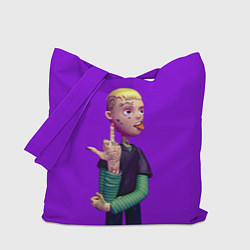 Сумка-шоппер Lil Peep На Фиолетовом Фоне