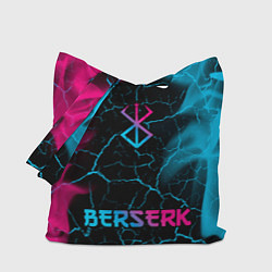 Сумка-шопер Berserk - neon gradient: символ, надпись, цвет: 3D-принт