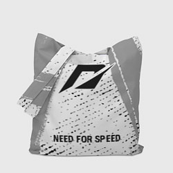 Сумка-шопер Need for Speed glitch на светлом фоне: символ, над, цвет: 3D-принт