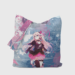 Сумка-шопер Девушка аниме с бабочками, цвет: 3D-принт