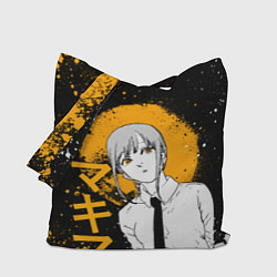 Сумка-шопер Макима - оранжевые брызги краски, цвет: 3D-принт