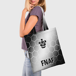 Сумка-шопер FNAF glitch на светлом фоне: символ, надпись, цвет: 3D-принт — фото 2