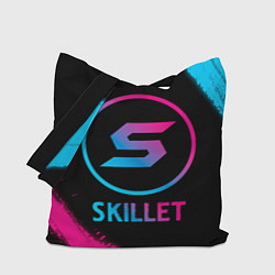 Сумка-шопер Skillet - neon gradient, цвет: 3D-принт