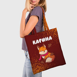 Сумка-шопер Карина осенняя лисичка, цвет: 3D-принт — фото 2