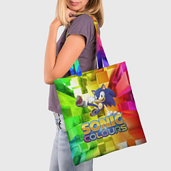 Сумка-шопер Sonic Colours - Hedgehog - Video game, цвет: 3D-принт — фото 2
