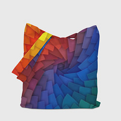 Сумка-шопер Листы цветной бумаги, цвет: 3D-принт