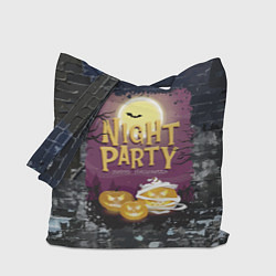 Сумка-шопер Ночная вечеринка - Pumpkin, цвет: 3D-принт