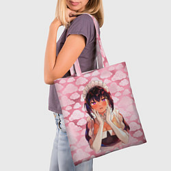 Сумка-шопер Моя новая горничная очень подозрительна - аниме, цвет: 3D-принт — фото 2