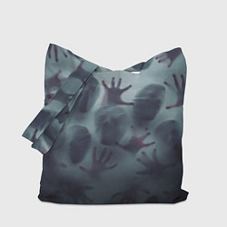 Сумка-шопер Scary faces trying to get out, цвет: 3D-принт