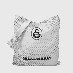 Сумка-шопер Galatasaray sport на светлом фоне: символ, надпись, цвет: 3D-принт