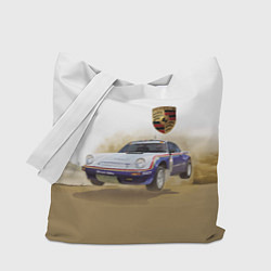 Сумка-шопер Porsche - гонки в пустыне, цвет: 3D-принт