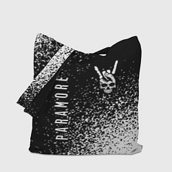 Сумка-шопер Paramore и рок символ на темном фоне, цвет: 3D-принт