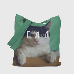 Сумка-шопер Мем с котом - голод, цвет: 3D-принт