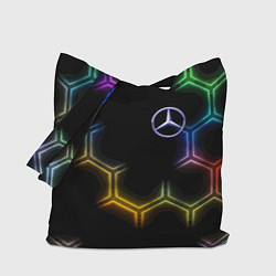 Сумка-шопер Mercedes - neon pattern, цвет: 3D-принт