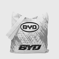 Сумка-шопер BYD speed шины на светлом: символ, надпись, цвет: 3D-принт