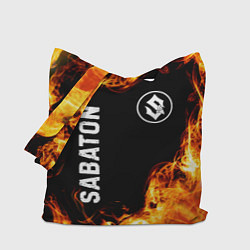Сумка-шопер Sabaton и пылающий огонь, цвет: 3D-принт