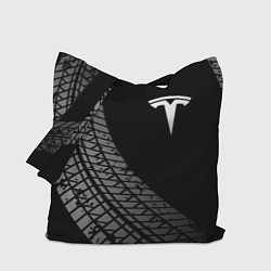 Сумка-шопер Tesla tire tracks, цвет: 3D-принт