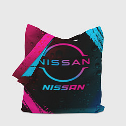 Сумка-шопер Nissan - neon gradient, цвет: 3D-принт