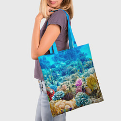 Сумка-шопер Дно морское, цвет: 3D-принт — фото 2