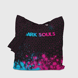 Сумка-шопер Dark Souls - neon gradient: символ сверху, цвет: 3D-принт
