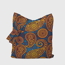 Сумка-шопер Узор Пейсли - индийский орнамент, цвет: 3D-принт