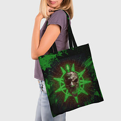 Сумка-шопер Slipknot green star, цвет: 3D-принт — фото 2