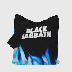 Сумка-шопер Black Sabbath blue fire, цвет: 3D-принт