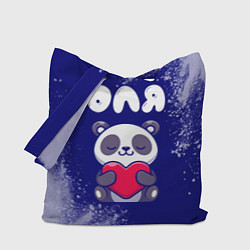 Сумка-шопер Оля панда с сердечком, цвет: 3D-принт