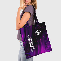 Сумка-шопер My Chemical Romance violet plasma, цвет: 3D-принт — фото 2