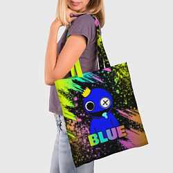 Сумка-шопер Rainbow Friends - Blue, цвет: 3D-принт — фото 2