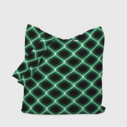 Сумка-шопер Зелёная неоновая сетка, цвет: 3D-принт