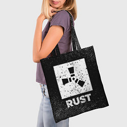 Сумка-шопер Rust с потертостями на темном фоне, цвет: 3D-принт — фото 2