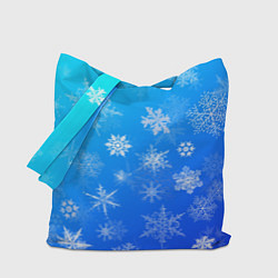 Сумка-шопер Снежинки в небе, цвет: 3D-принт