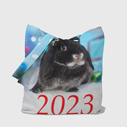 Сумка-шопер Кролик символ наступающего нового года, цвет: 3D-принт