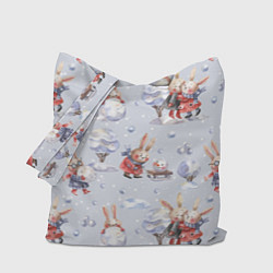 Сумка-шопер Поиграем в снежки, цвет: 3D-принт