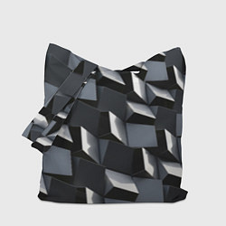 Сумка-шопер Выпирающие кубы - металлическая броня, цвет: 3D-принт
