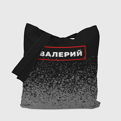 Сумка-шопер Валерий - в красной рамке на темном, цвет: 3D-принт