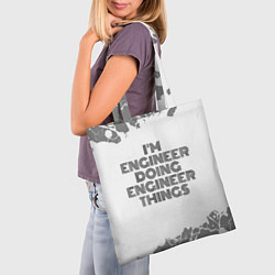 Сумка-шопер Im doing engineer things: на светлом, цвет: 3D-принт — фото 2