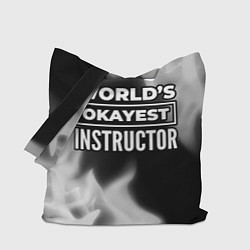 Сумка-шопер Worlds okayest instructor - dark, цвет: 3D-принт