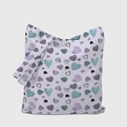 Сумка-шопер Розовый паттерн с сердечками, цвет: 3D-принт