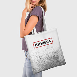 Сумка-шопер Никита - в красной рамке на светлом, цвет: 3D-принт — фото 2