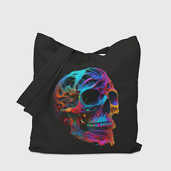 Сумка-шопер Неоновый череп, цвет: 3D-принт