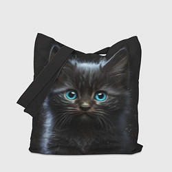 Сумка-шопер Голубоглазый котенок, цвет: 3D-принт