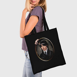 Сумка-шопер Портрет Уэнсдей Аддамс, цвет: 3D-принт — фото 2