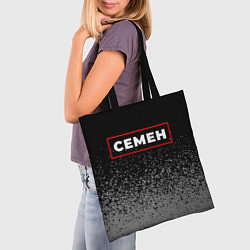 Сумка-шопер Семен - в рамке красного цвета, цвет: 3D-принт — фото 2