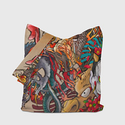 Сумка-шопер Иредзуми: демон и дракон, цвет: 3D-принт