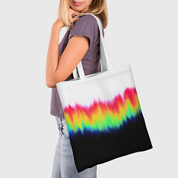 Сумка-шопер Северное сияние - тай-дай, цвет: 3D-принт — фото 2