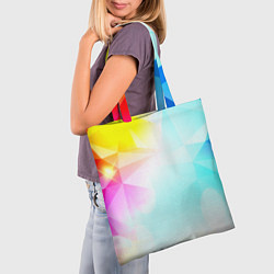 Сумка-шопер Gradient colors geometry, цвет: 3D-принт — фото 2