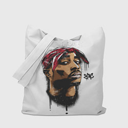 Сумка-шопер 2Pac - Тупак Шакур, цвет: 3D-принт