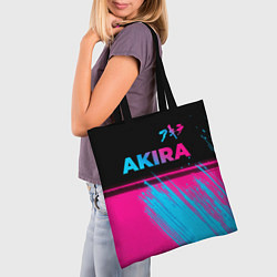Сумка-шопер Akira - neon gradient: символ сверху, цвет: 3D-принт — фото 2